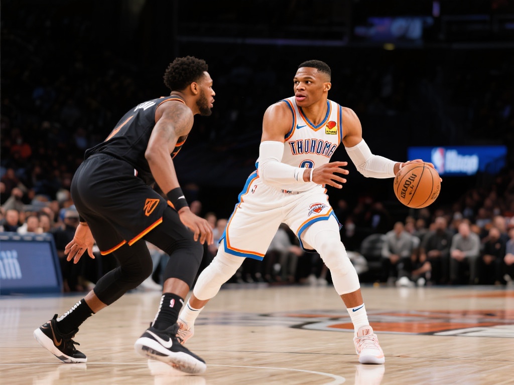 威少强势爆发!接球三分命中,三节统治比赛30+10+6 本赛季,威少面对了来自各方的压力。从先前